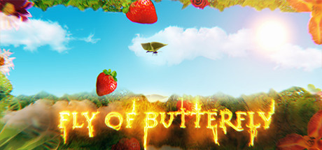 Fly of butterfly banner