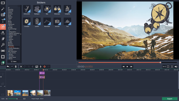 скриншот Movavi Video Editor Plus - Travel Set 0