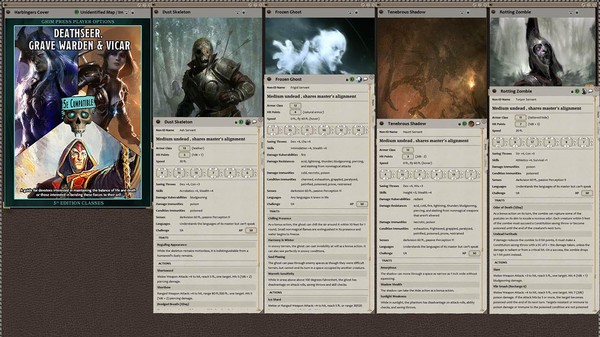 скриншот Fantasy Grounds - Harbinger's of Life & Death: Deathseer, Pale Master, and Vicar Class Pack (5E) 3