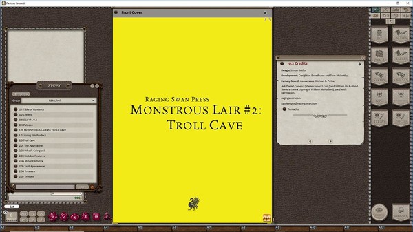 скриншот Fantasy Grounds - Monstrous Lair #2: Troll Cave (Any Ruleset) 0