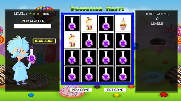 Professor Watts Memory Match: Yummy Cupcakes for steam Professor Watts Memory Match: Yummy Cupcakes for steam