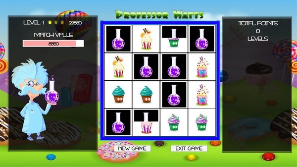 скриншот Professor Watts Memory Match: Yummy Cupcakes 3