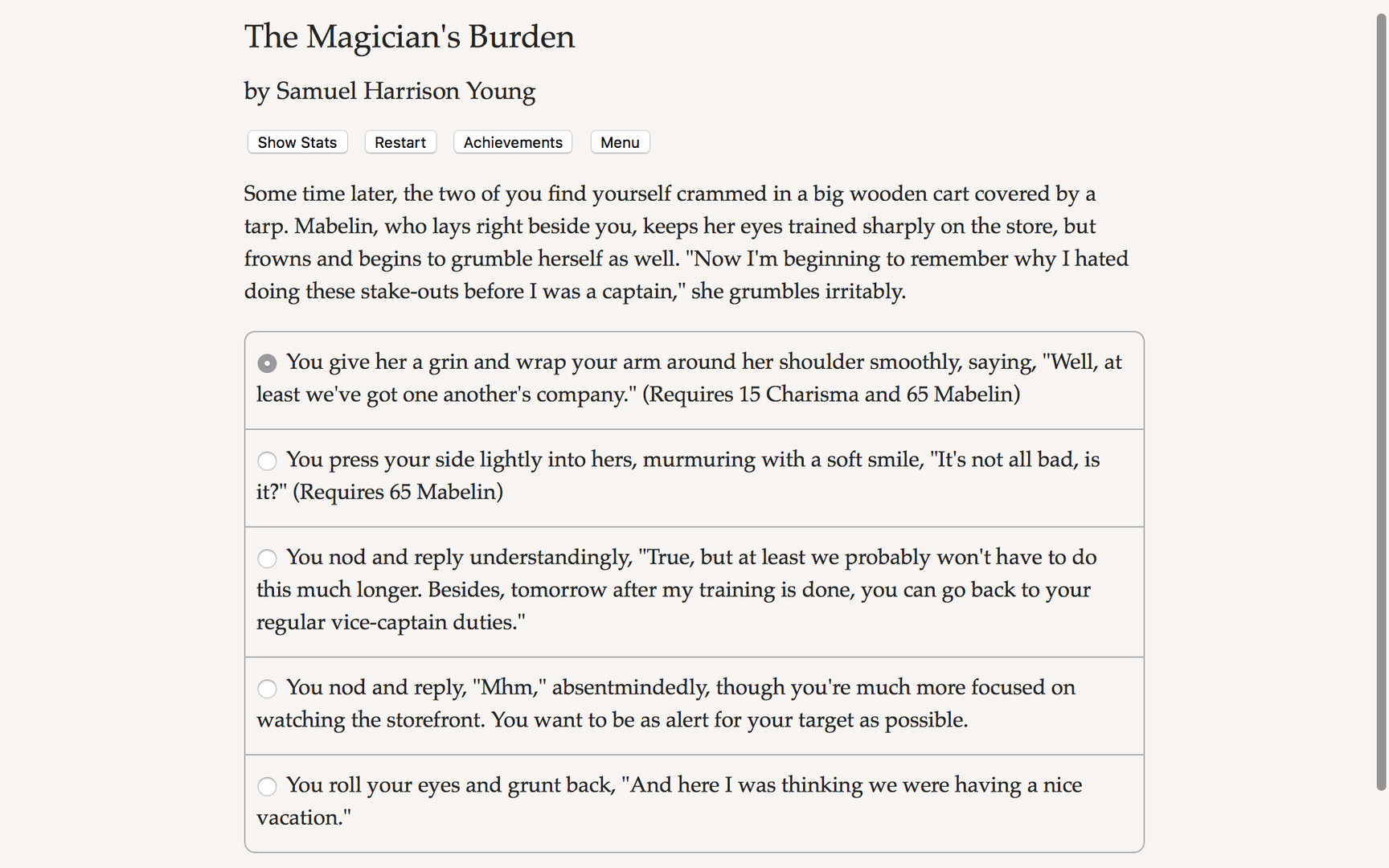The Magician's Burden Demo #4