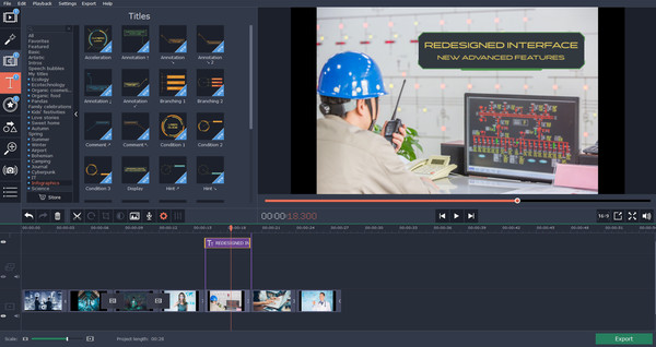 скриншот Movavi Video Editor Plus - Technology Set 2