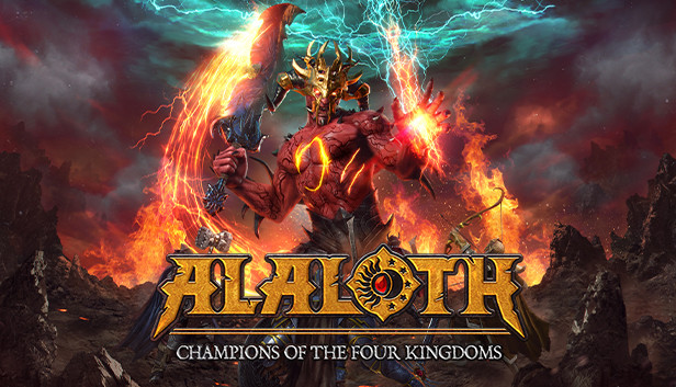 Imagen de la cápsula de "Alaloth - Champions of The Four Kingdoms" que utilizó RoboStreamer para las transmisiones en Steam