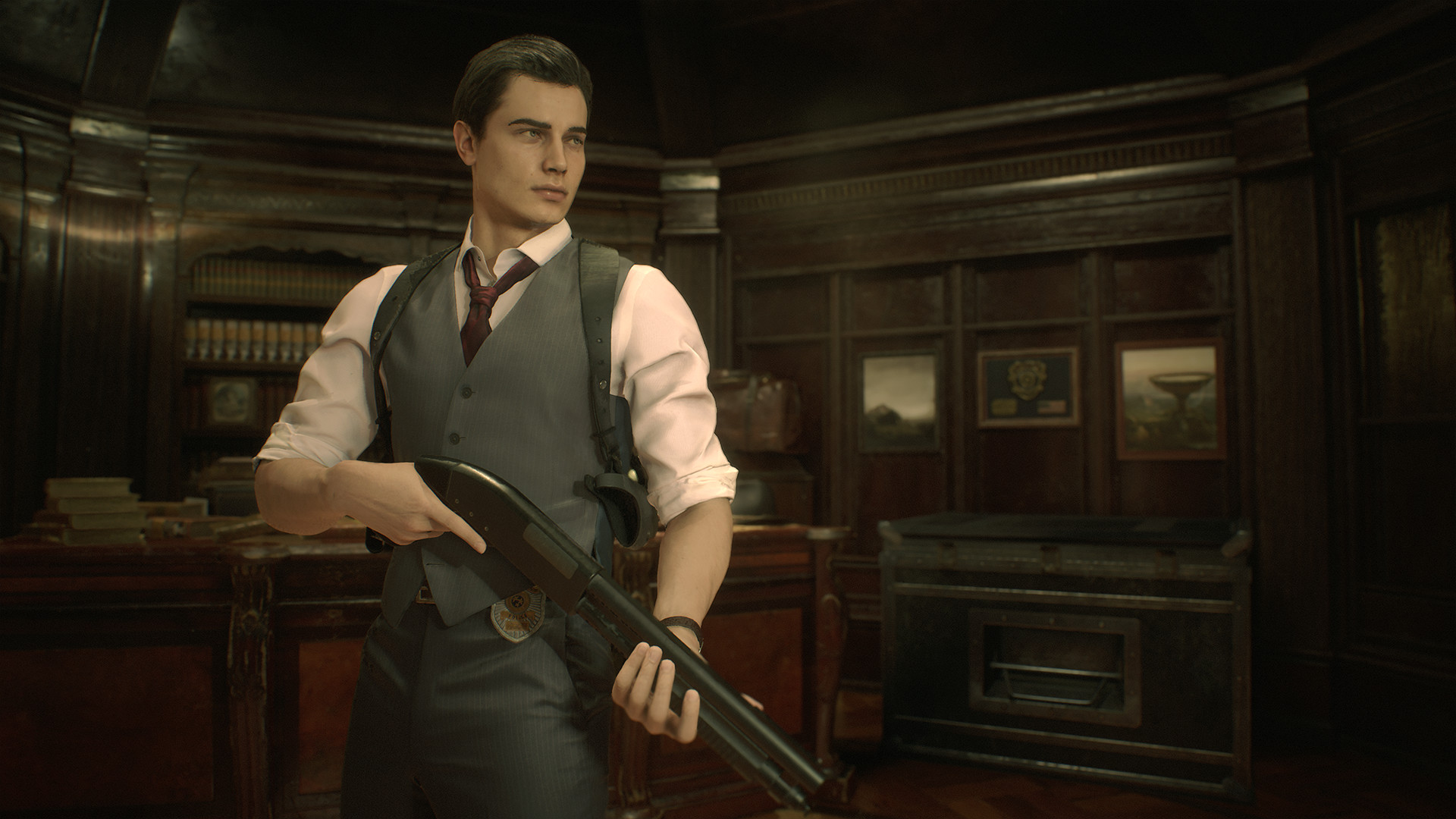 Resident Evil 2 - Leon Costume: Noir Featured Screenshot #1