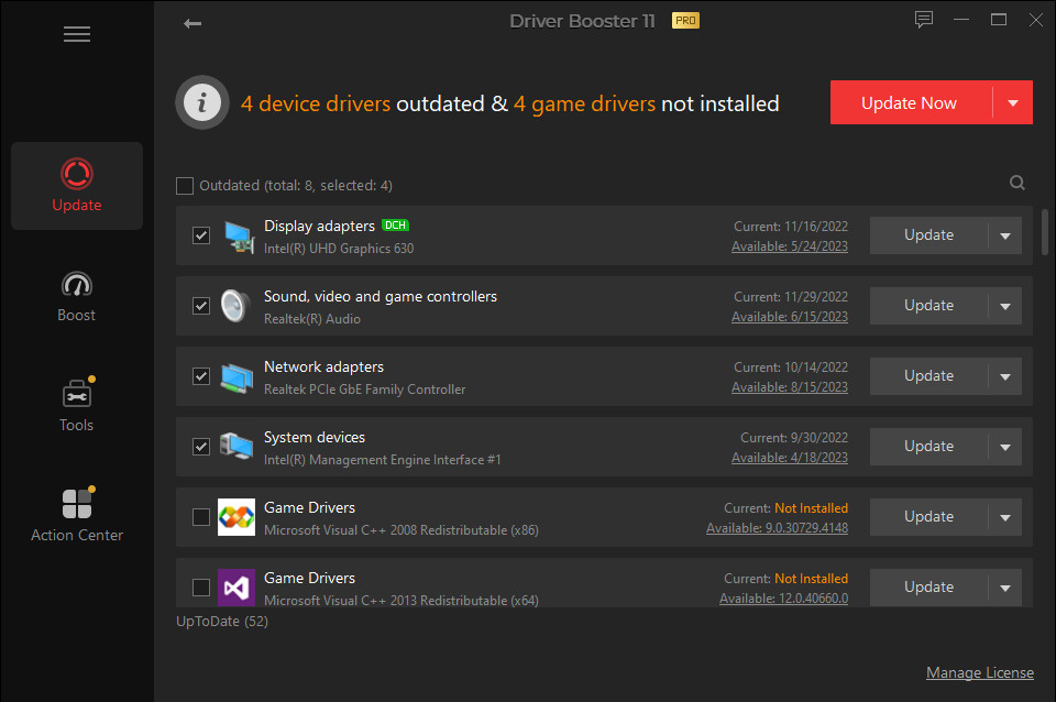 IObit Driver Booster for Windows lets you easily update your system drivers