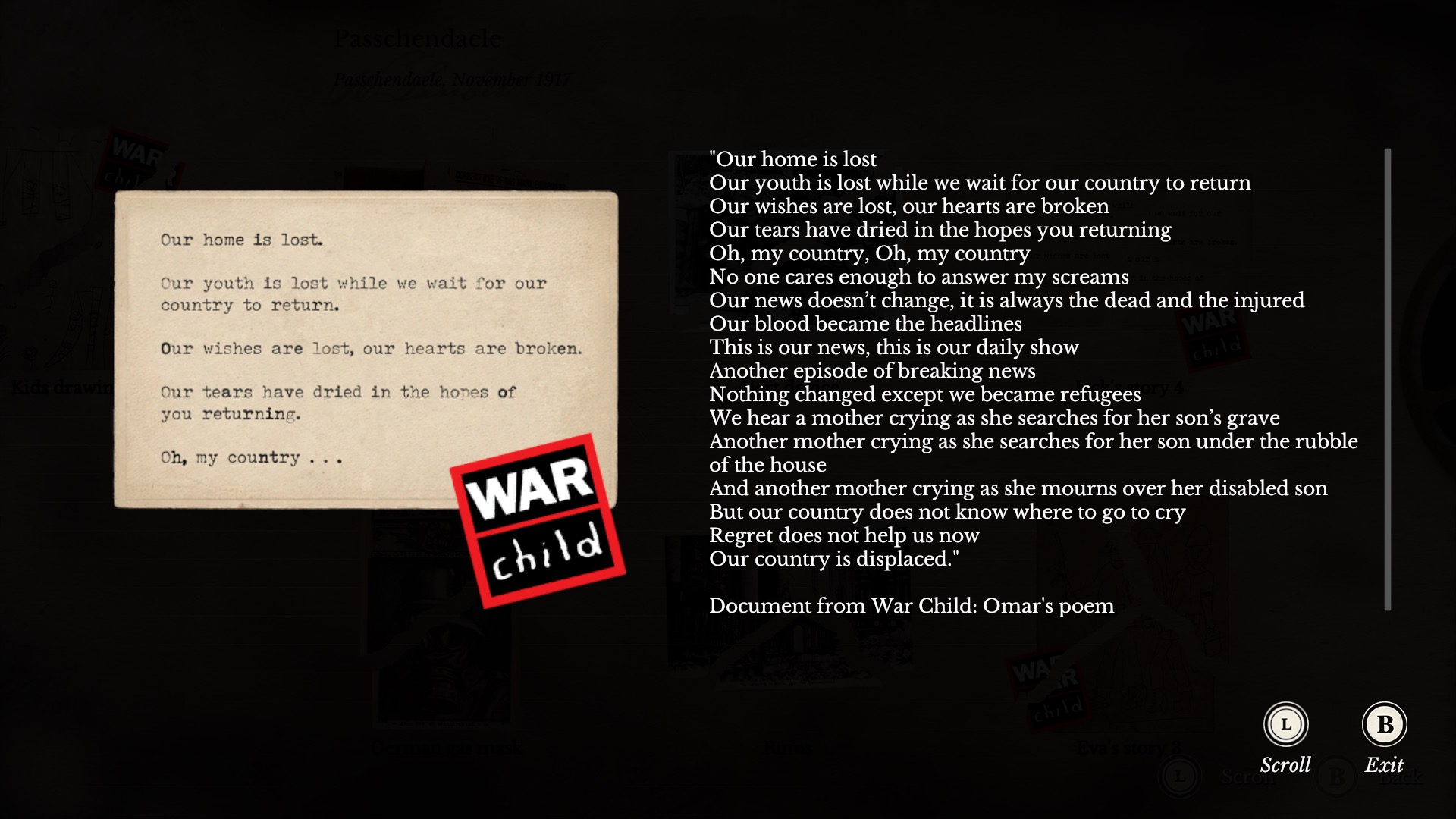 11-11 Memories Retold War Child Charity DLC Featured Screenshot #1