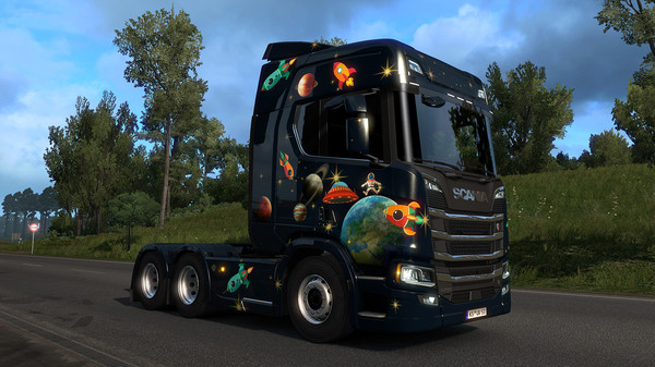 скриншот Euro Truck Simulator 2 - Space Paint Jobs Pack 3
