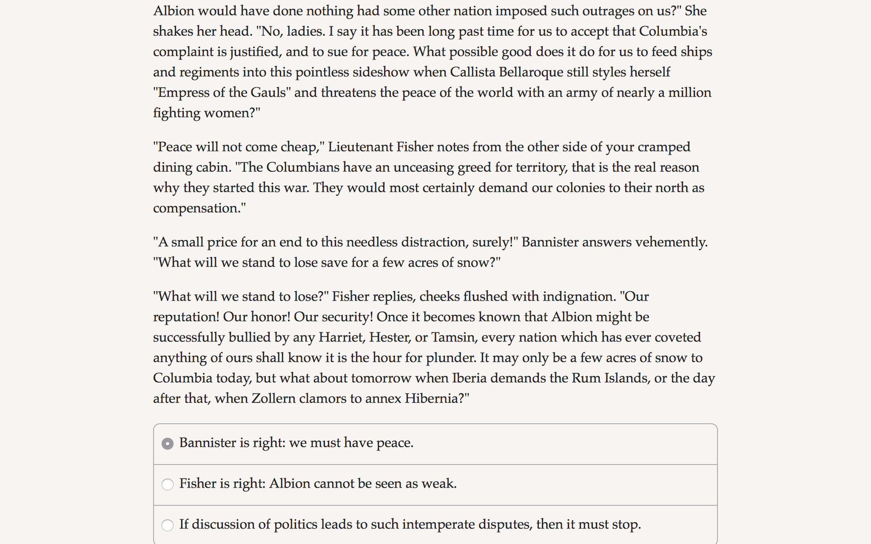 Choice of Broadsides: HMS Foraker Demo #5