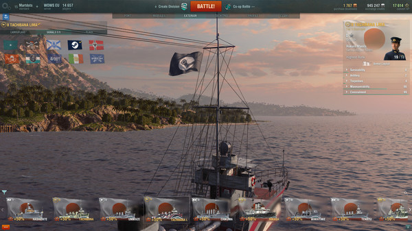 скриншот World of Warships - Tachibana Lima Steam Edition 0