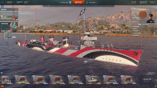 скриншот World of Warships - Tachibana Lima Steam Edition 1