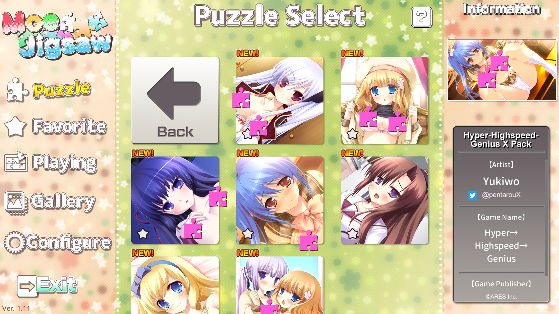 Moe Jigsaw - Hyper-Highspeed-Genius X Pack screenshot screenshot 1