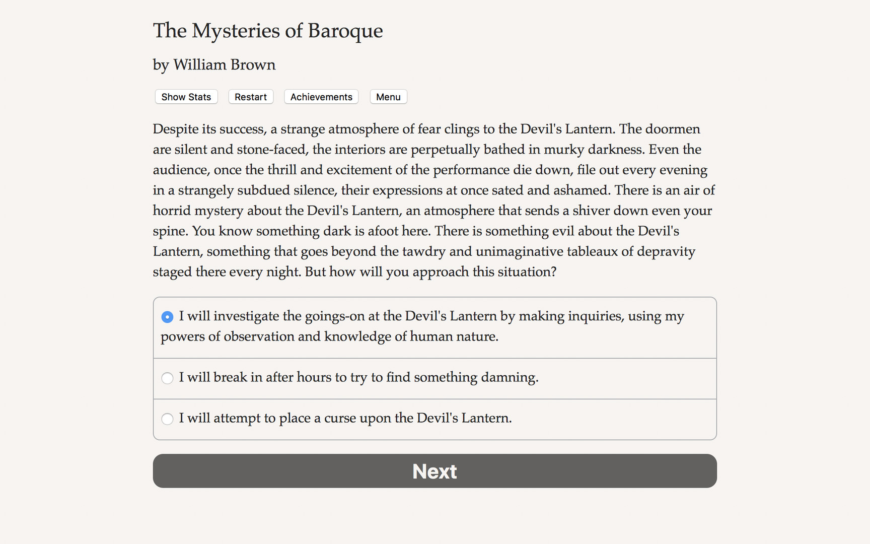 The Mysteries of Baroque Demo #3