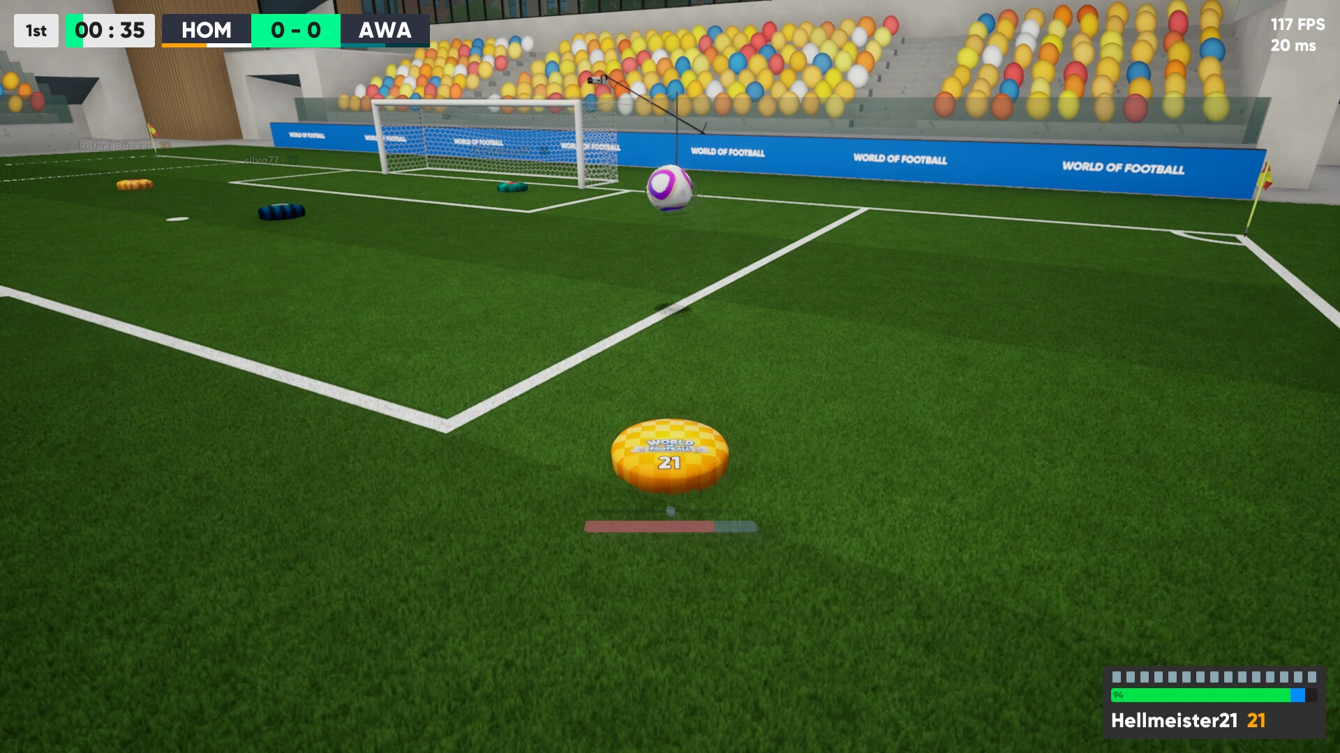 GAME NAME: WORLD OF FOOTBALL #playwof #steam #teamplay #golaço