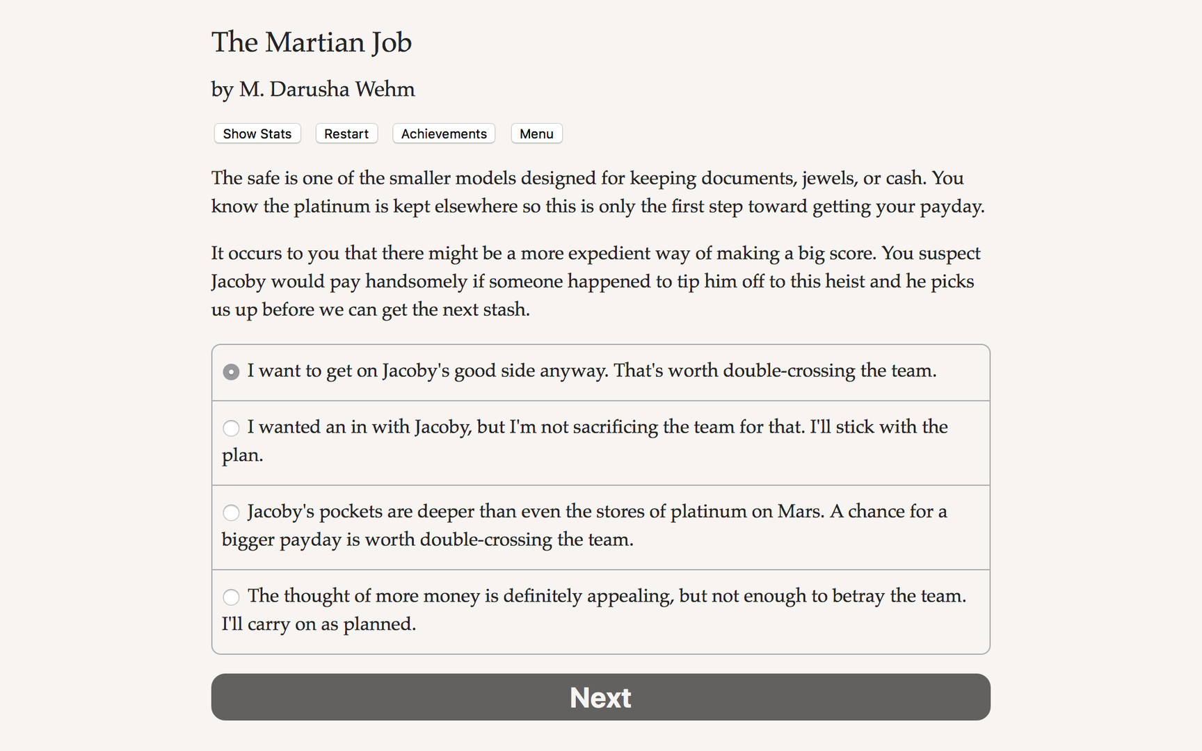 The Martian Job Demo #5
