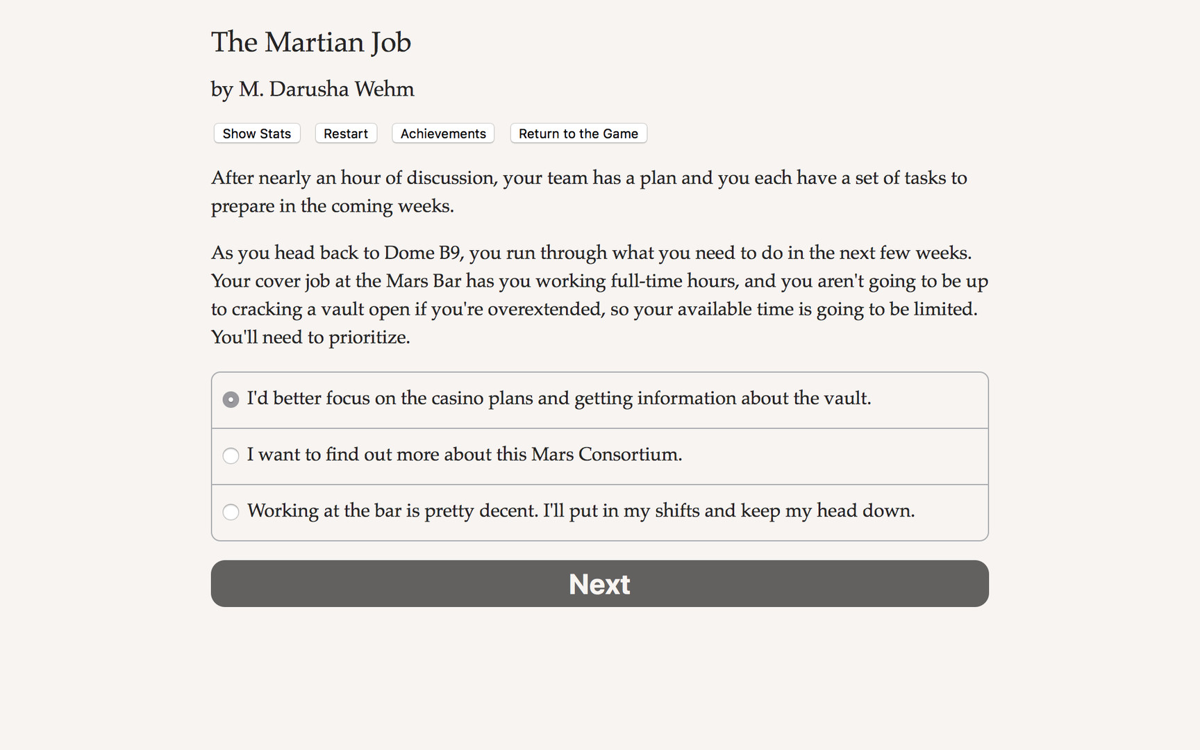 The Martian Job Demo #0