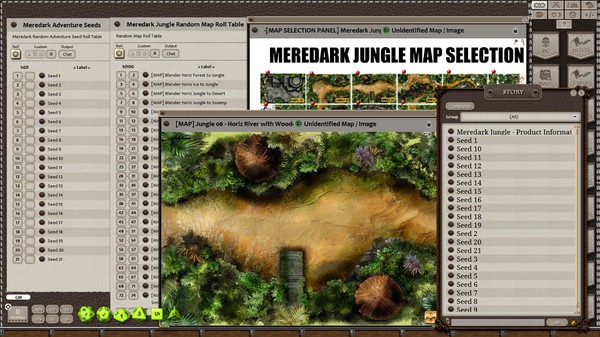 скриншот Fantasy Grounds - Meanders Map Pack: Meredark Jungle (Map Pack) 3
