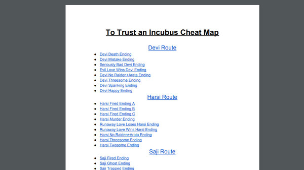 скриншот To Trust an Incubus - Cheat Map 1