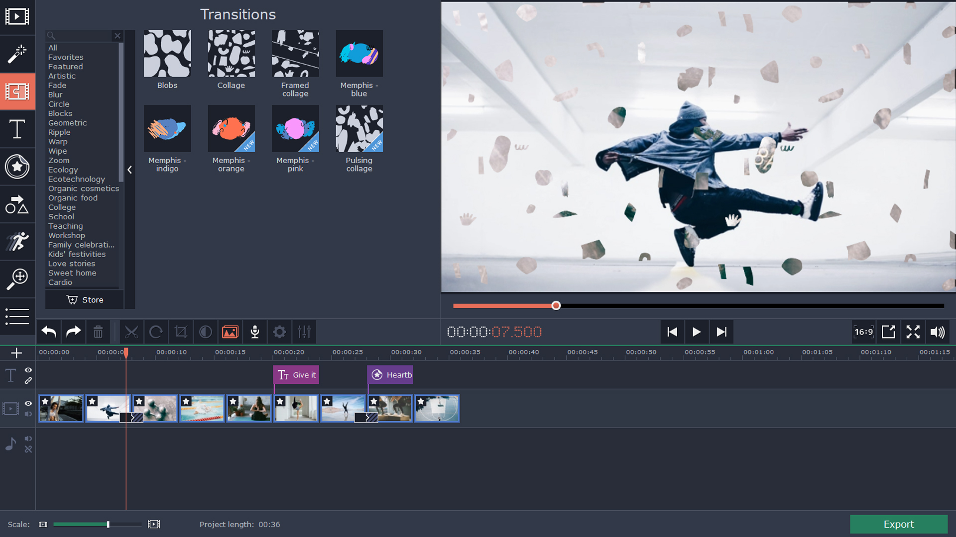 Movavi Video Editor 15 Plus Effects - Fitness Set Featured Screenshot #1