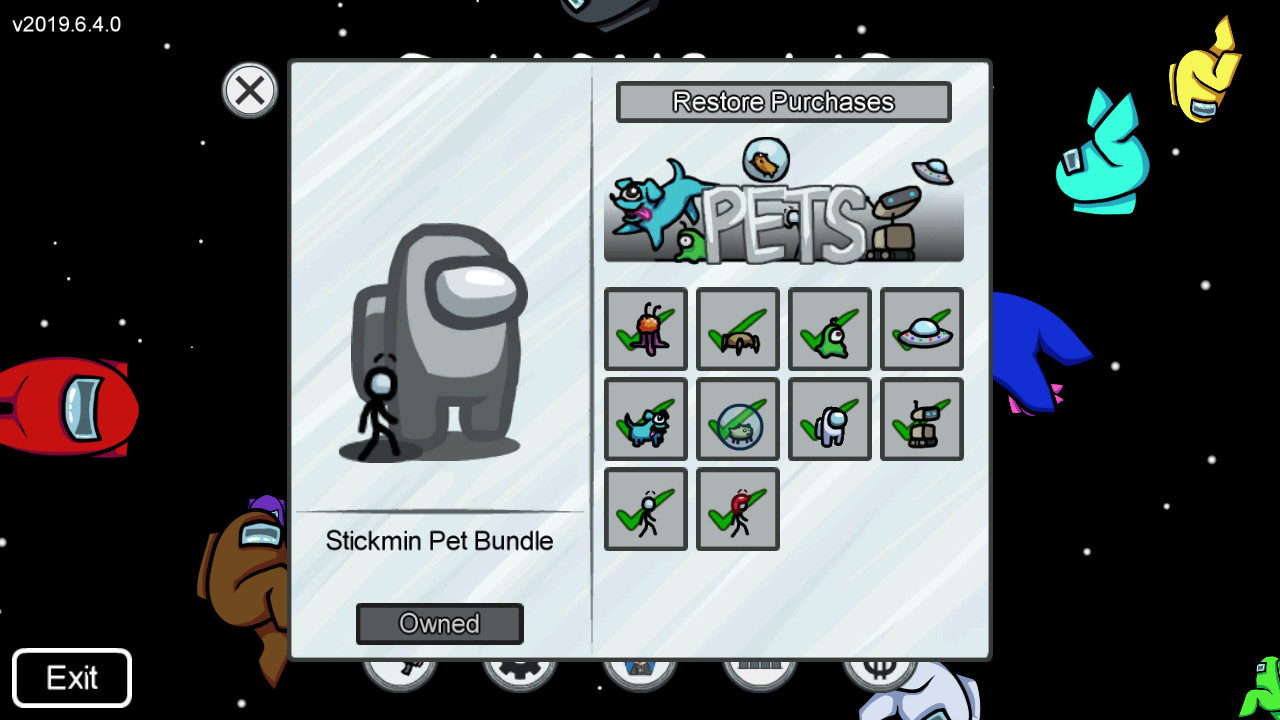 Among Us. Stickmin Pet Bundle дата выхода