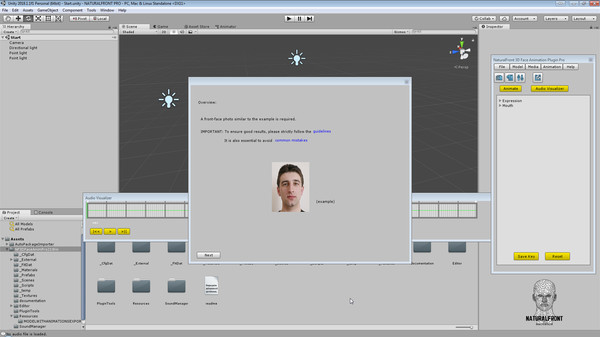 скриншот NaturalFront 3D Face Animation Unity Plugin Pro 1