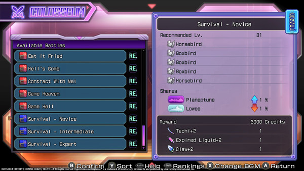 скриншот Hyperdimension Neptunia Re;Birth1 Survival Mode 3