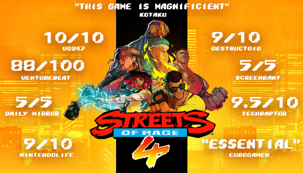 Capsule image of "Streets of Rage 4" which used RoboStreamer for Steam Broadcasting