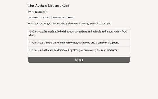 The Aether: Life as a God