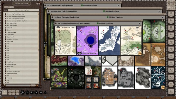 скриншот Fantasy Grounds - Rise of the Drow Map Pack (Map Pack) 0