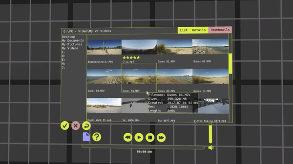 скриншот NexVR Video Player 1