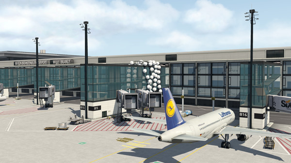 скриншот X-Plane 11 - Add-on: Aerosoft - Airport Berlin-Brandenburg 1