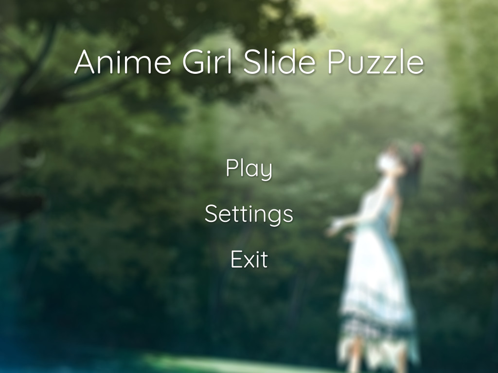 Anime Girl Slide Puzzle Mac OS