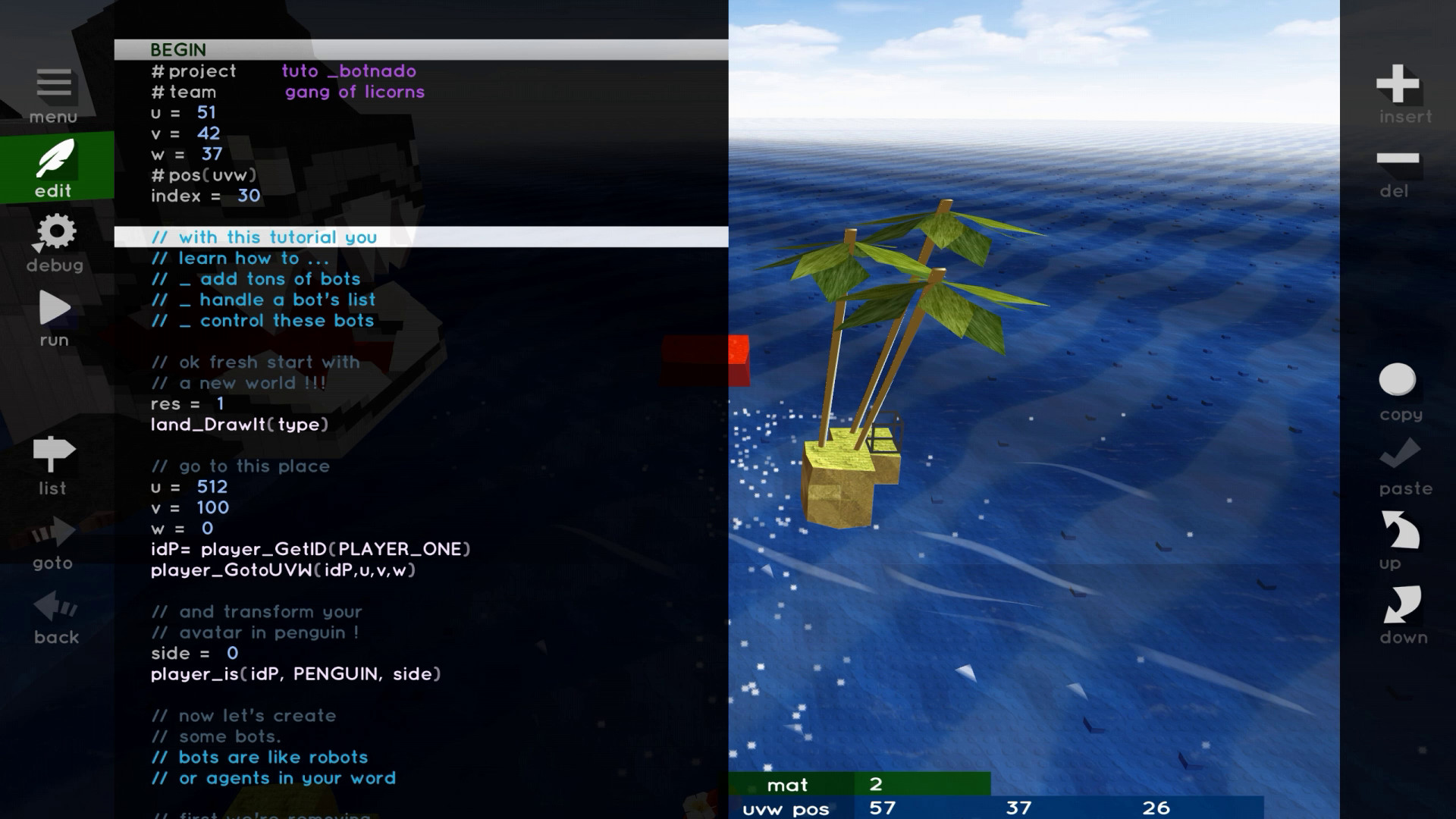 Pop Island - Let's code !!!  Demo #7