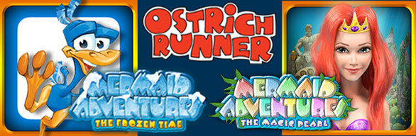 3 in 1 Ostrich Runner+Mermaid Adventures +Mermaid Adventures2