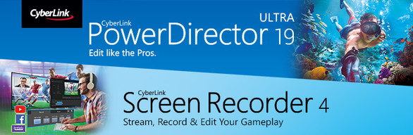 CyberLink PowerDirector 19 Ultra + Screen Recorder 4 på Steam