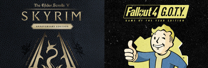 Skyrim Anniversary Edition + Fallout 4 G.O.T.Y Bundle on Steam