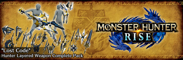 Monster Hunter Rise - Pacote com layered weapon "Lost Code" para o Hunter