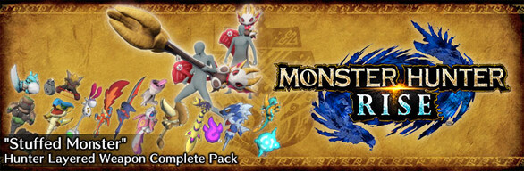 Monster Hunter Rise - Pakke med lagdelt våpen for jegere: «Stuffed Monster»