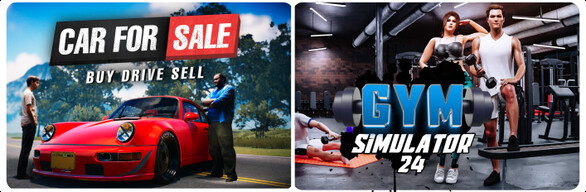 Car for Sale Sim 2023 with Gym Simulator 24 no Steam