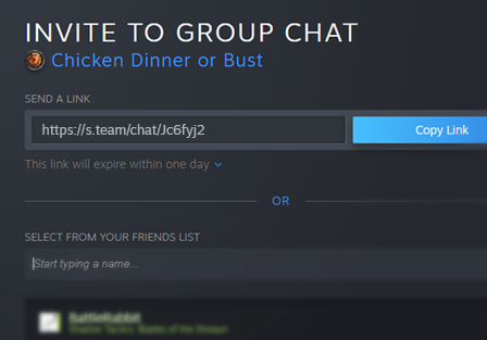 Steam chat room
