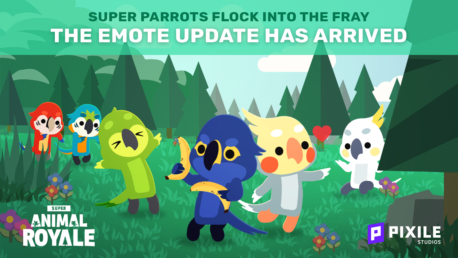 Steam :: Super Animal Royale :: Super Parrots, new emotes and the all-new  emote wheel are here!