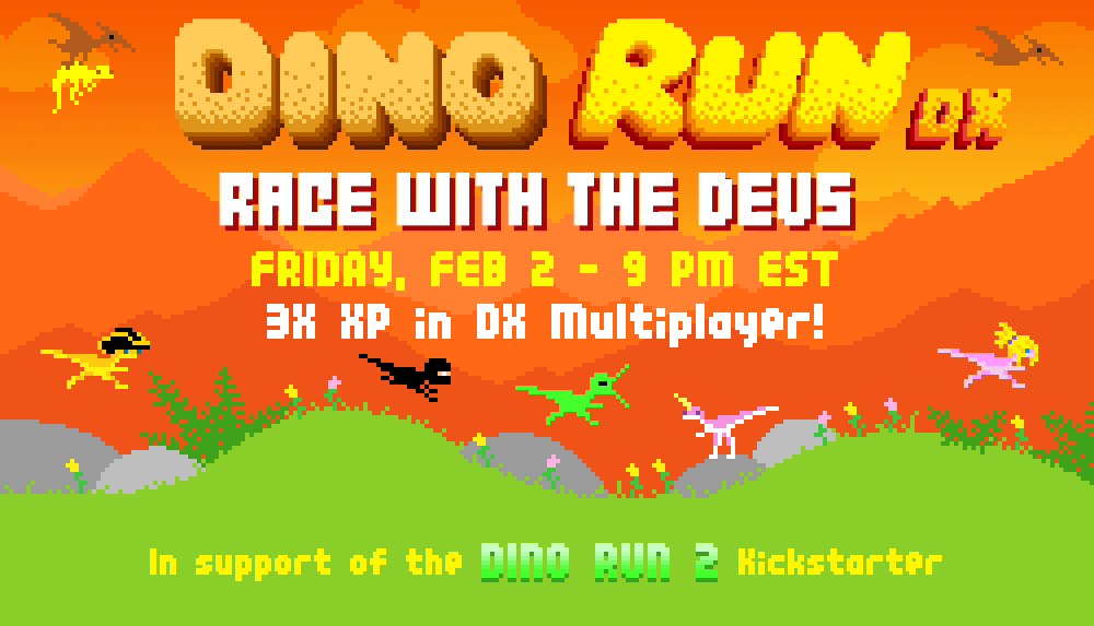 Steam :: Dino Run DX :: 2 Days Left To Back Dino Run 2 On Kickstarter!