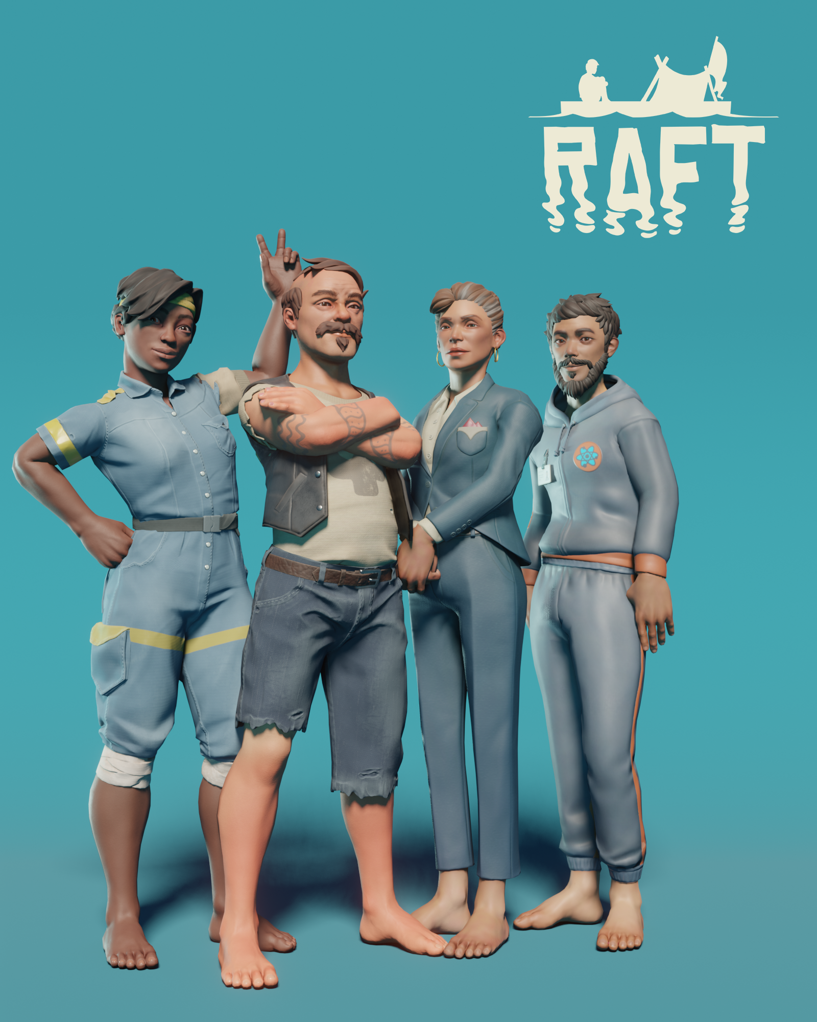 Открой персонажа. Рафт персонажи. Raft игра. Новые персы рафт. Как открыть новых персонажей в рафт.