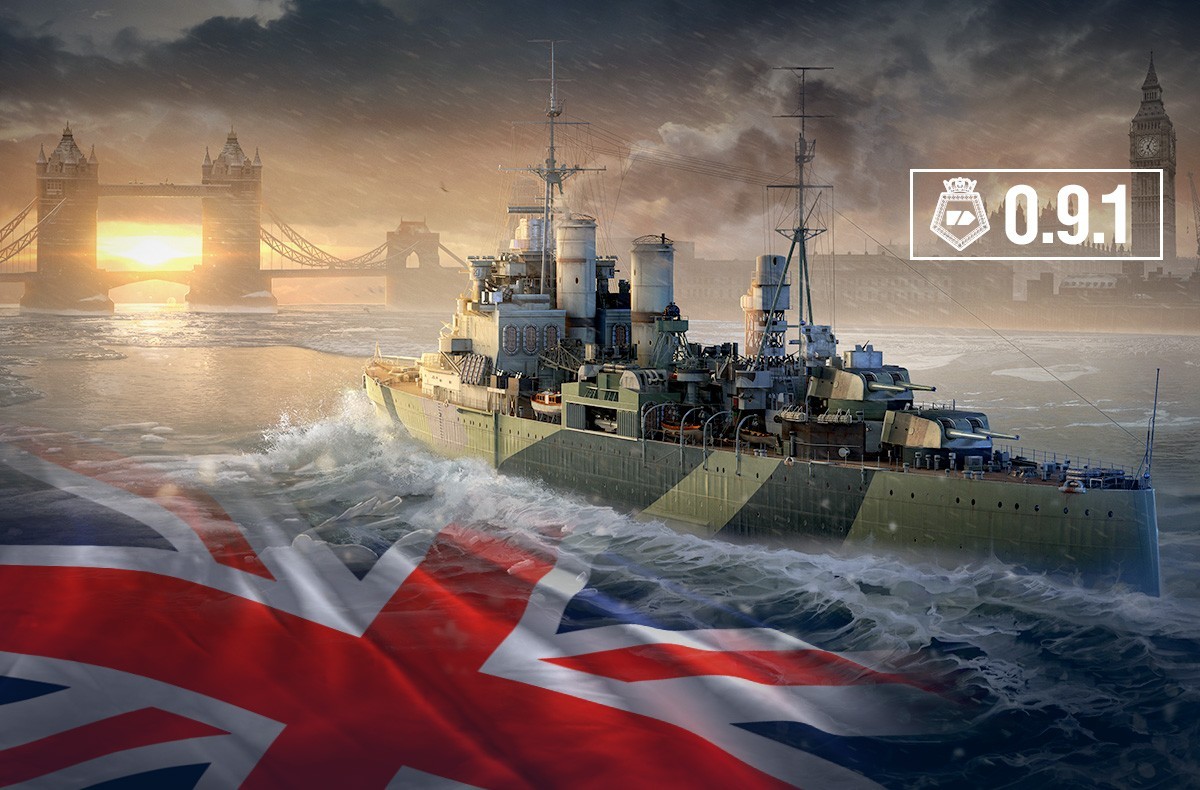 World Of Warships アップデート 0 9 1 イギリス重巡洋艦 パート 2 Steamニュース