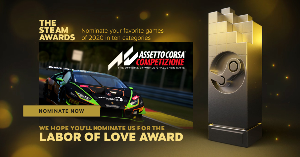 Assetto Corsa Competizione The Steam Awards Please Nominate Acc For Labor Of Love Steamニュース