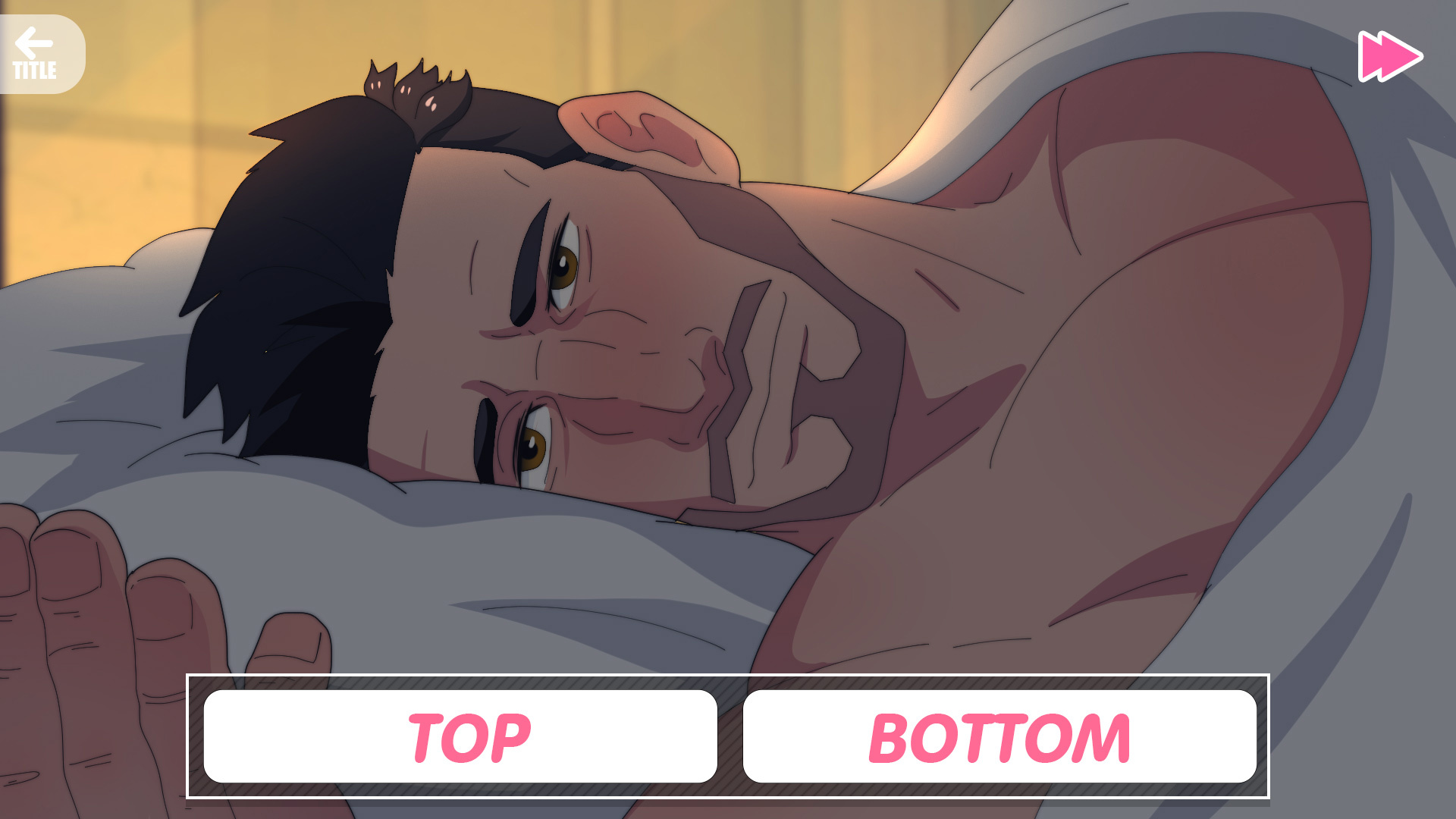 In the game's plot about sex, you get to choose your own.... .top/bott...