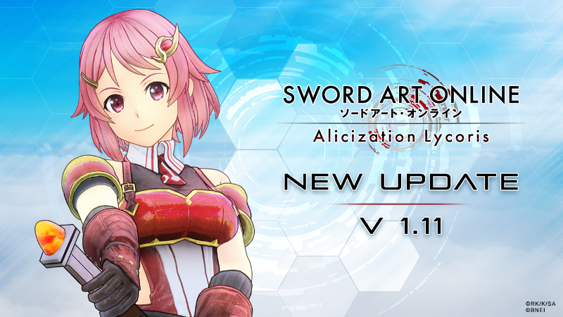 Sword Art Online Alicization Lycoris Ver1 11 Patch Notes Steam News