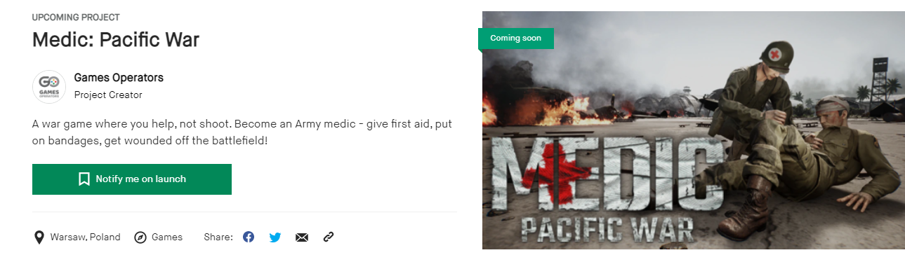 Medic Pacific War Medic Is Going To Kickstarter Steam 新闻