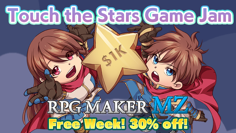 Rpg Maker Mz Touch The Stars Game Jam Rpg Maker Mz Free Week On Steam Steam News